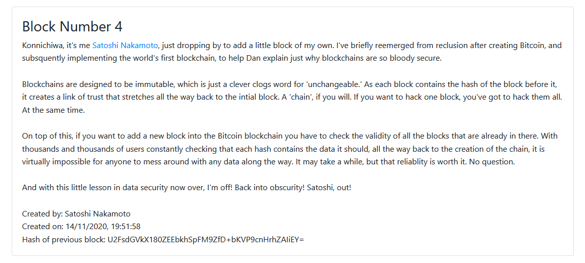 Satoshi Block